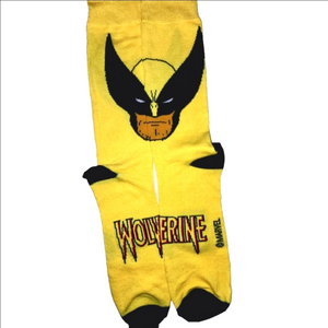 4/$25 Marvel Wolverine 97 Yellow Novelty Socks Unisex X men Series New